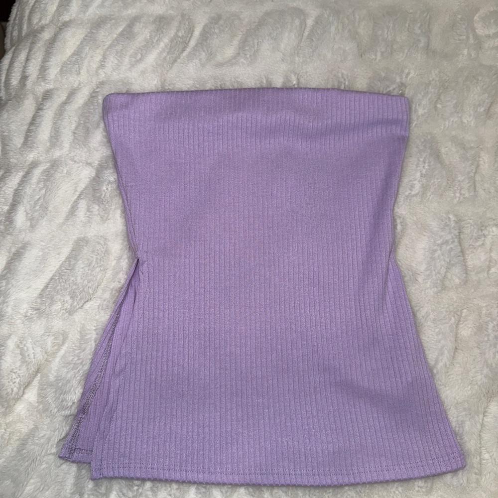 Lavender Ribbed Tube Top